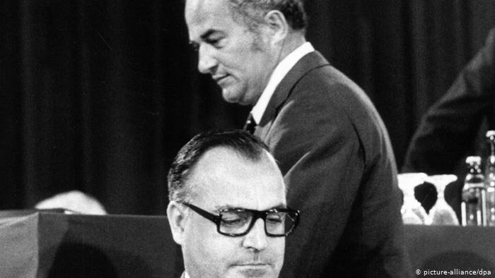 Rainer Barzel y Helmut Kohl.