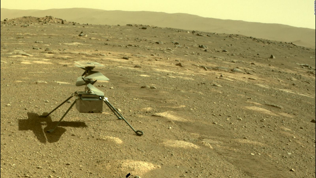 An ingenious helicopter steps on the land of Mars