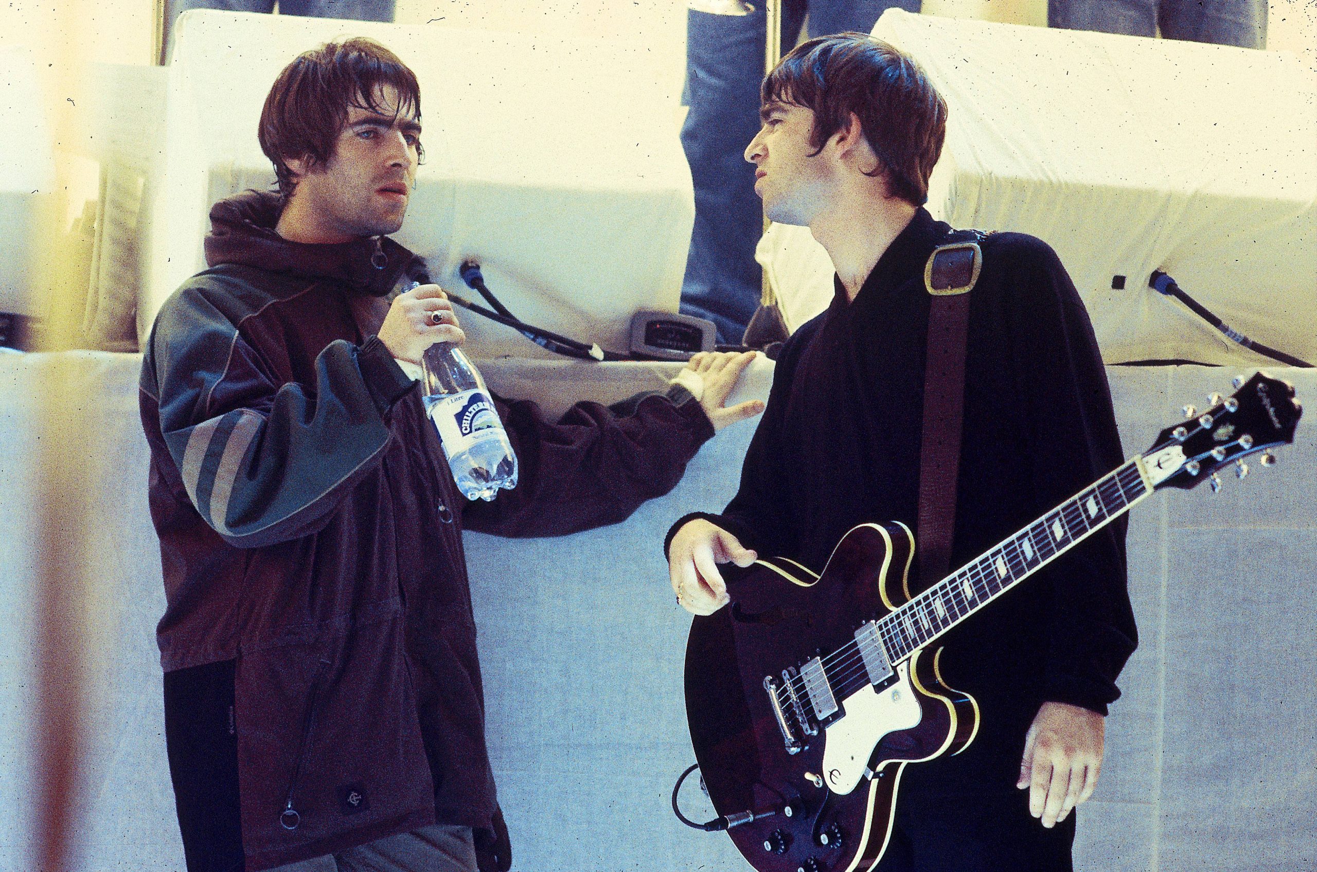 Noelle and Liam Gallagher working on a documentary on Knebworth's oasis shows