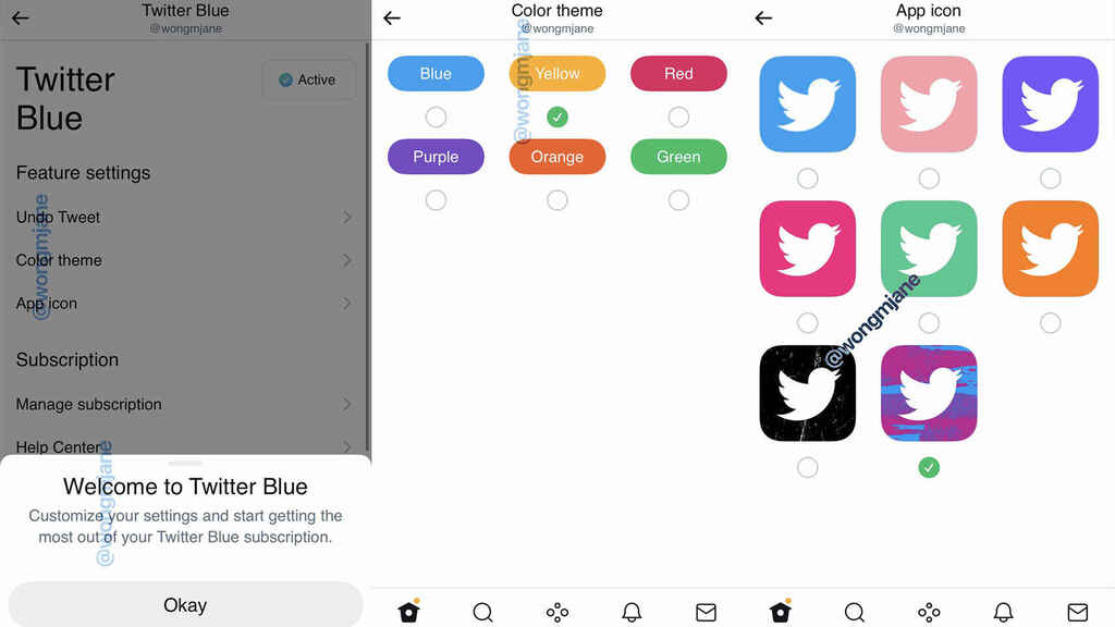 Twitter custom blue color icons