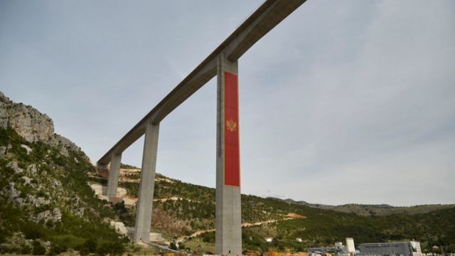 China-funded bridge in Montenegro.