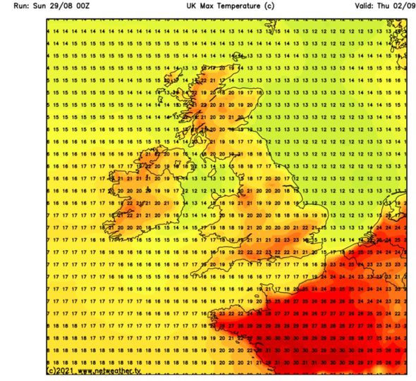 UK hot weather forecast: Hot air could sweep across the UK