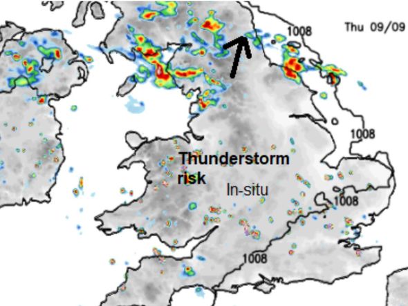 UK lightning forecast: Change in conditions may occur from Wednesday