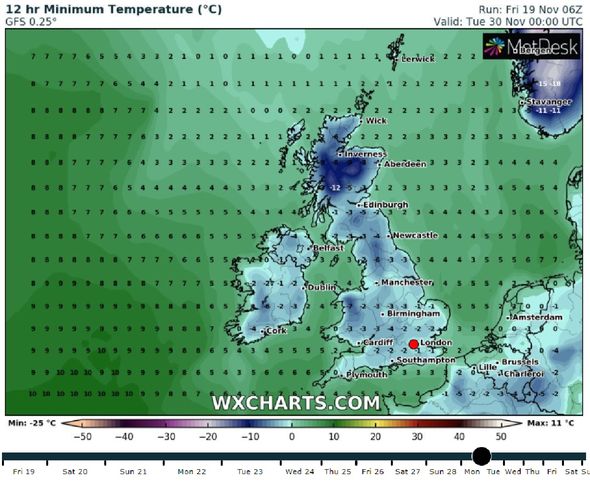 UK winter weather will change next week