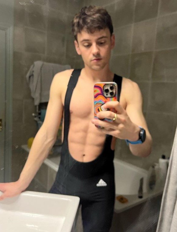 Diver Tom Daley shared photos of how he trained to raise money for charity