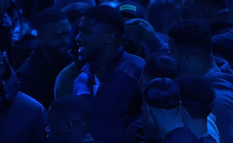 Anthony Joshua at a boxing event