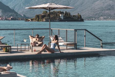 The infinity-edge pool at the Hotel La Palma, in the heart of Stresa
