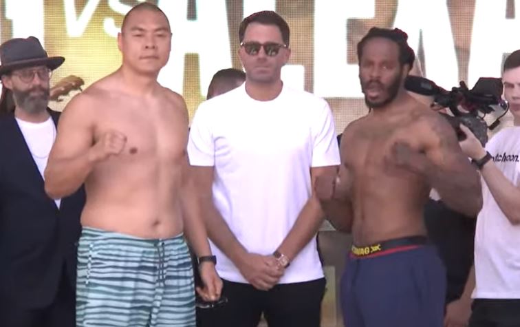 Zhilei Zhang and Scott Alexander (Photo: screenshot/YouTube-Matchroom Boxing)