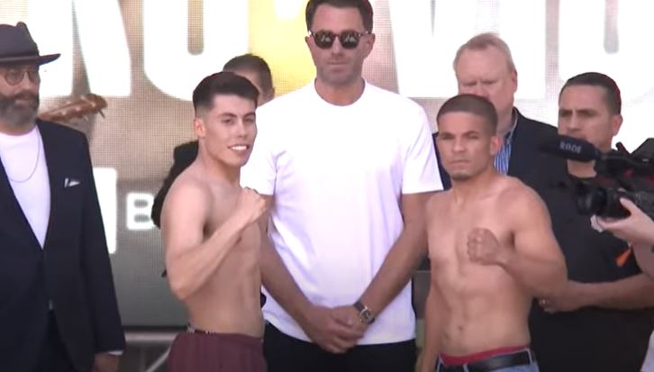 Pedro Vicente and Marc Castro (Photo: screenshot/YouTube-Matchroom Boxing)