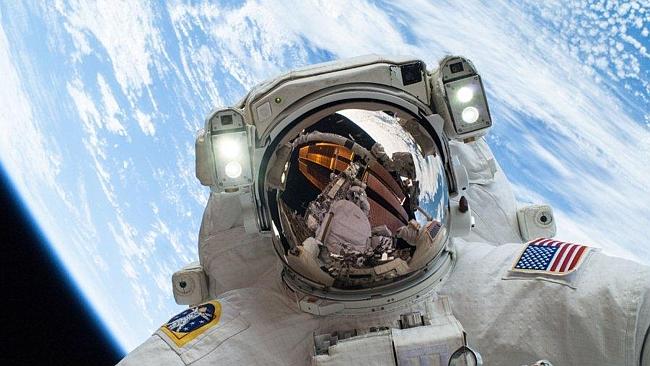 A selfie taken by astronaut Mike Hopkins in 2013