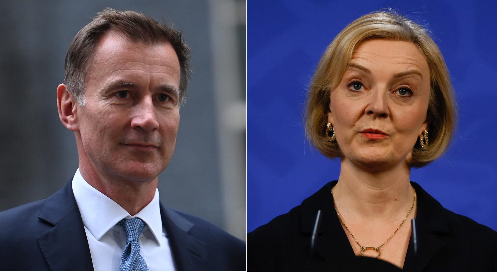 New British Finance Minister Jeremy Hunt and British Prime Minister Liz Truss.