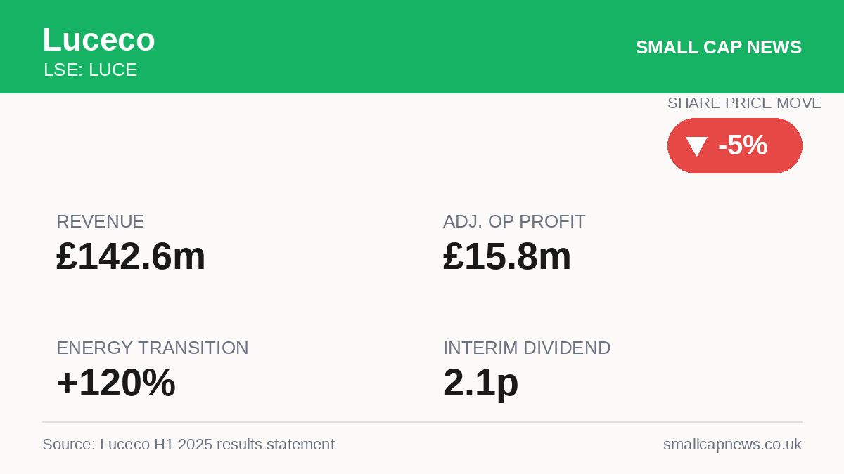 Luceco Results at a glance