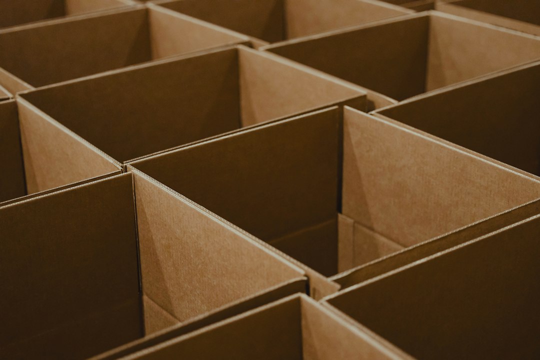 Cardboard packaging production line at a factory